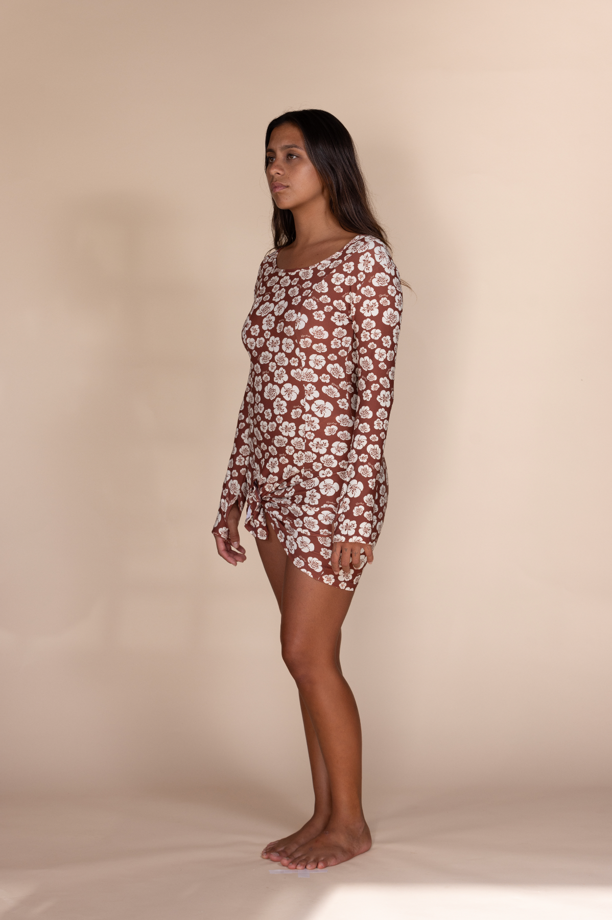 Tied Princess Seam Lycra Dress