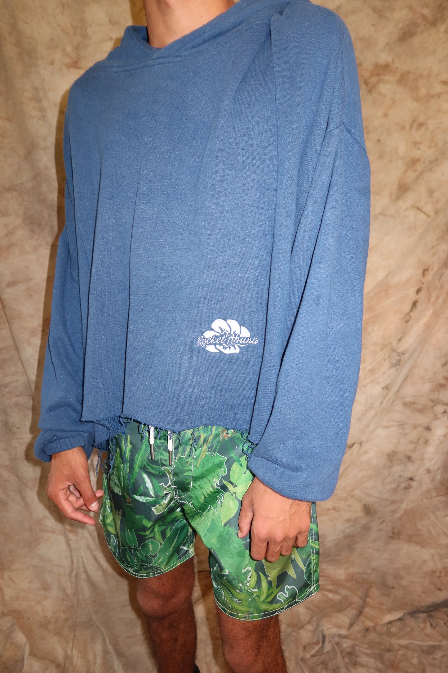 Light Blue Embroidered Sweatshirt